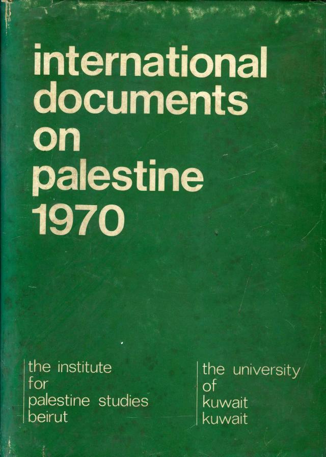 International Documents on Palestine, 1970